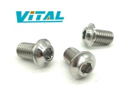 1pc/2pcs Vitaltitanium Titanium alloy screw metric Titanium Sprocket Bolt M10x1.5x16mm Thread Pitch 1.5mm Grade 5 titanium bolt BMX bolt for mountain bike screw accessories motorcycle part Autoparts Ti bolt high quality titanium bolt export to US and EU