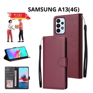 Case SAMSUNG A13 4G FLIP COVER LEATHER CASE FLIP CASE WALLET CASING WALLET CASING HP SILICONE