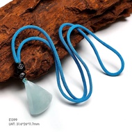 Natural Aquamarine Pendant Necklace 天然海蓝宝吊坠项链 (E1399)