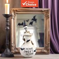 Halloween Skull Figurine "Home Sweet Home" – Spooky Outdoor Yard Haunted House Prop