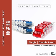 Refrigerator Soft Drink Storage | Fridge Cans Drink Tray | Fridge Space Saver | Transparent Scrollab