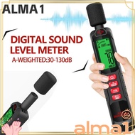 ALMA Noise Meter, 30-130dB Windproof Sound Level Meter, Professional Digital Display 125Hz-8KHz Digi
