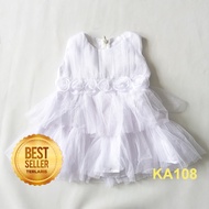 Baju Bayi Perempuan 6 bulan 12 bulan 1 tahun Import Kekinian Lucu Model Terbaru Gaun Bayi Cewek 3 bulan Princess Ulang Tahun Pesta Brukat Promo KA108