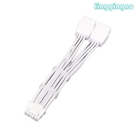 RR 2x8Pin To 16Pin 12+4Pin 12VHPWR GPU Power Cable 16AWG GPU Extender Cable