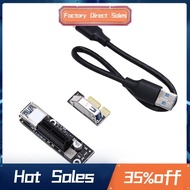 PCI-E 1X to 1X Riser Extender USB 3.0 Cable Working for  Motherboard PCI-E 3.0 X1 Slot for BTC Miner