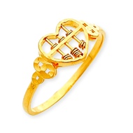 Top Cash Jewellery 916 Gold Heart Abacus Ring