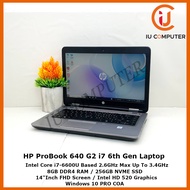 HP PROBOOK 640 G2 INTEL CORE I7-6600U 8GB RAM 256GB NVME SSD USED LAPTOP REFURBISHED NOTEBOOK