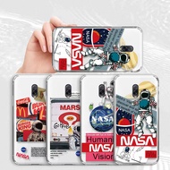 OPPO R7 R7S Plus R15 R17 Pro R19 A83 230806 Transparent clear Phone case Astronaut Compatible NASA