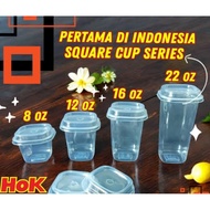 Hok Square Cup 8oz 12oz 16oz 22oz Modern Square Cup/ creamy Ice Cup/ Hok Square Cup/