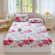 [HOT Cadar] Premium Microfiber Grid Bedsheet Cadar Single/Super Single/Queen/King Size Fitted Bedshe