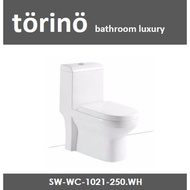 torino  WC 1021 One Piece  Wash Down Water Closet 250mm 10 Inch S-Trap Toilet Bowl (Jamban) 马桶