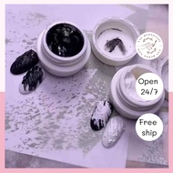 Nail black cement gel