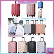 Best Quality 20+24 INCH 2IN1 ABS PLAIN TRAVEL LUGGAGE SETS SUITCASES CABIN LUGGAGE Bagasi Travel Mur