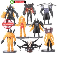 Skibidi Toilet Upgrade Titans TV Drill King Clock Man Boss Camera Monitor Figures 8Pcs/Set Collectib