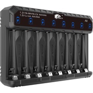Pengecas Bateri IMREN AA AAA, Pengecas Bateri AA AAA 1.5V & 1.2V NiMH/NiCD yang boleh dicas semula, 