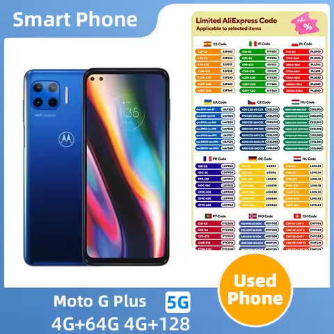 Motorola Moto G 5g Plus XT2075 SmartPhone Snapdragon 765G 6.4 inch Screen 5000mAh 48MP+16MP Camera O