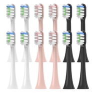 12PCS Replacement Brush Heads for SOOCAS V1/X1/X3/X5/X3U/X3PRO/v1/v2 Sonic Electric Toothbrush Heads