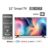 EXPOSE ทีวี 55 นิ้ว  สมาร์ททีวี MONOMAX Smart TV 4K Android 14 ราคาถูกๆ แอนดรอย ทีวีจอแบน Netflix & 
