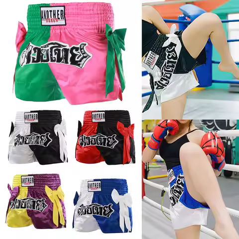 Unisex Boxing Shorts MMA Muay Thai Pants Embroidery Boxing Shorts Fitness Shorts For Adults Kids Box