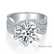 Super Luxury 5CT Real Moissanite Diamond Ring for Women Luxury Bridel Jewelry S925 Sterling Silver F