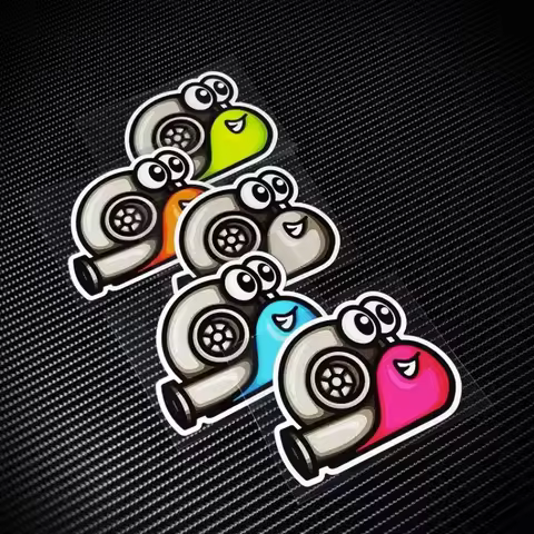 Stickers Snail Turbo Anime Funny Decal Cover Scratches Waterproof JDM Decoration Racing Helmet Moto 