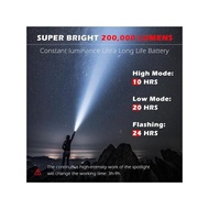 to Rechargeable Spotlight Flashlight With 200000 Lumens Handheld Spot