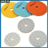 【JUM】 2PCS 4inch 100mm Dry/wet 3 Step Polishing Pads Grinding wheel fpr Granite tiles