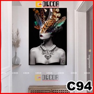 Modern 1-panel canvas wall painting C94, painting of a girl decorating the living room, bedroom, spa