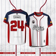 Baseball sport shirt with custom name tag - sports T-shirt - virus printed - suitable for both men a