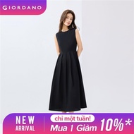 GIORDANO Women Dresses Classic Crewneck Smooth Gentle Dresses Sleeveless Simple Basic Fashion Casual