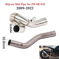 Slip-on  Mid Pipe for ZX-6R 636  2009 - 2022 Motocycle Exhaust Modified Middle Link Pipe