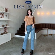 FLAT2112 FT385 : LISA DENIM กางเกงยีนส์ ขากระบอก