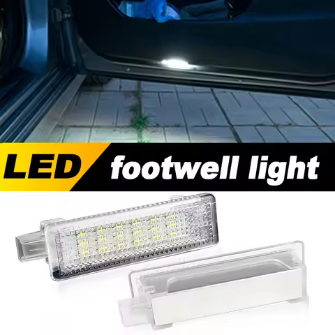 2Pcs LED Courtesy Footwell Under Door Light Luggage Trunk Lamps 63316972605 For BMW E60 E87 E70 E90 