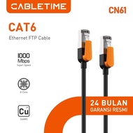 CABLETIME LAN Cable RJ45 Cat 6 Gigabit Ethernet FTP Cable 1000Mbps 20m, 25m, 30m, 35m, 40m