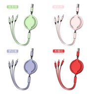 3 in 1 Flexible Data Line 5A Fast Charge Cable One Drag Three Liquid Silicone Cable For Micro Usb / For Type-C / For Lightning Quick