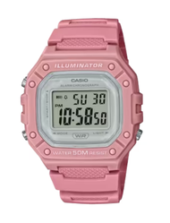 Casio Digital นาฬิกาข้อมือทรงสปอร์ต สายเรซิ่น รุ่น W-218H-1A/W-218H-2A/W-218H-3A/W-218H-4B/W-218H-4B