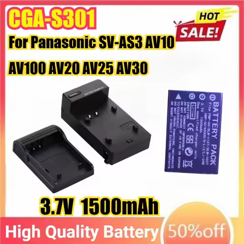 CGA-S301 CGA-S302A Camera Battery or USB Charger For Panasonic SV-AS3 AV10 AV100 AV20 AV25 AV30 AV35