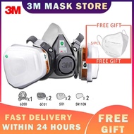 3M 7 in 1 6200 6001 gas Mask Respirator dioxide and Organic Gas Protective Mask