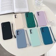 OPPO CASE RENO 5 Liquid silicone RENO 5 Solid phone case Soft Case + Mobile Phone lanyard