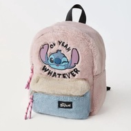 Cartoon Stitch Plush Backpack Cute Anime Style School Bag Kindergarten Lilo and Stitch Cotton Backpa
