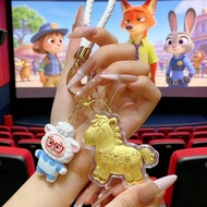 Popular [Wholesale Price]Yellow Phone Pendant999Keychain Zootopia Nick Judy Bag Pendant Gift1108 GN9