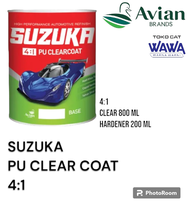 suzuka pu clear coat 1 liter/set 4:1 clear gloss pernis kilap