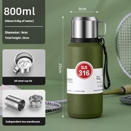 ALLEN】1500ml all-steel large-capacity thermos bottle 316 stainless steel 24-hour insulation thermos 