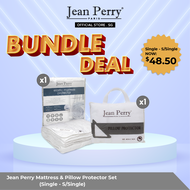 (Bundle Set 004) Jean Perry Elastic Straps Mattress Protector I Pillow Pad
