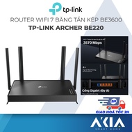 TP-Link Archer BE220 7 wifi Router, BE3600 dual band, speed up to 3570Mbps, 5 Gigabit Ports