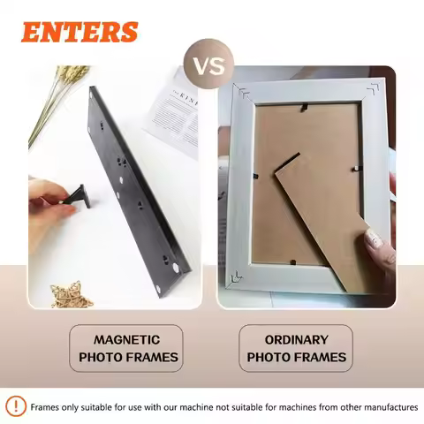 Acrylic Magnetic Picture Photo Frame Square Shape for 50*50mm Grid Displaying Photos on Fridge