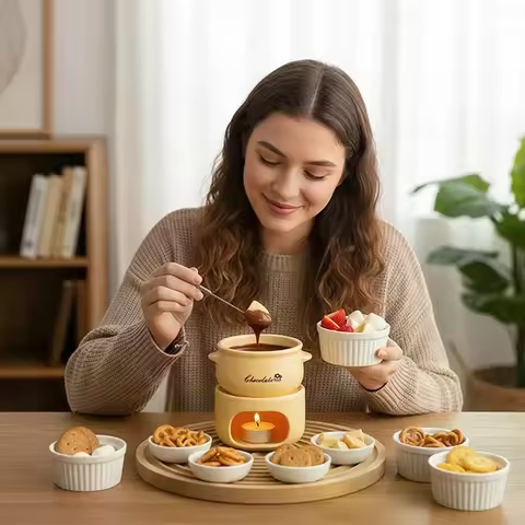 Ceramic Chocolate Melting Pot Heater | Household Constant Temperature Mini Ice Cream And Cheese Melt