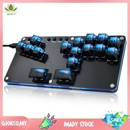 [qjokco] 16Key Arcade Controller Fightstick Hitbox Leverless Controller Arcade Hitbox Controller for