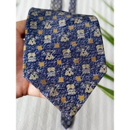 Long Blue Tie with Gold Silver CT Image Mans Silk Japan 150 x 9 cm PAIMA020231021-223