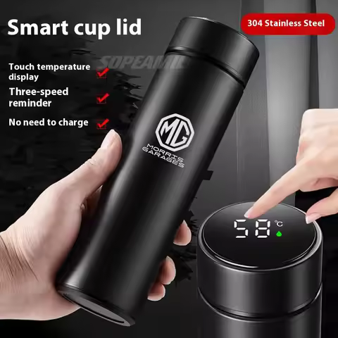 MG ZS Hybrid+ HS ES5 MG4 S5 EV EZS ONE MG3 MG5 MG6 MG7 Car Thermos Cup Water bottle Temperature disp
